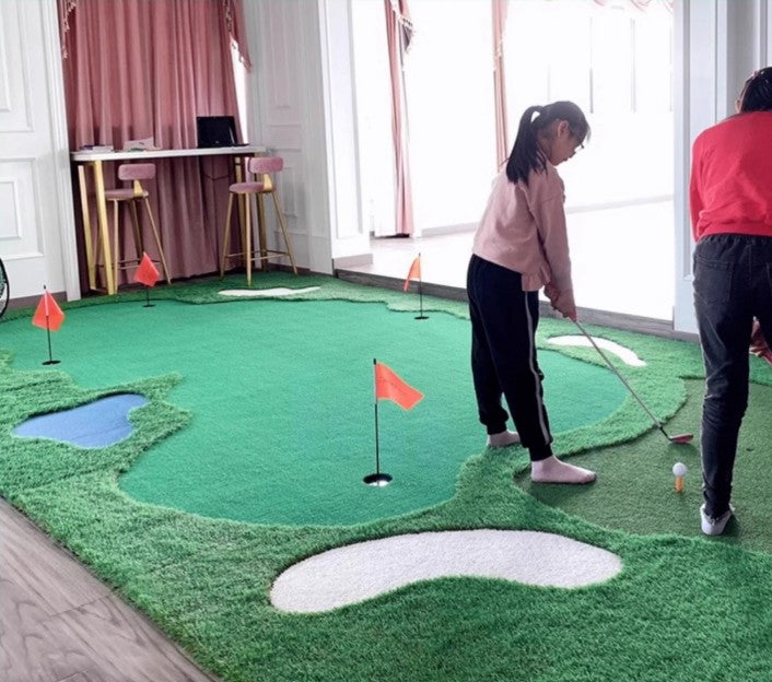 Golf putter indoor outdoor mini golf simulation office practice blanket home putting green