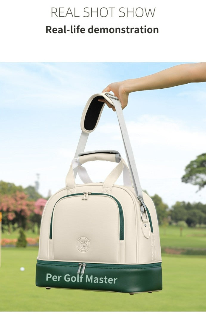 Golf Clothing Bag Women's Double Layer Clothes Bag Individual Shoe Bag Lightweight Waterproof Travel Tote Bag