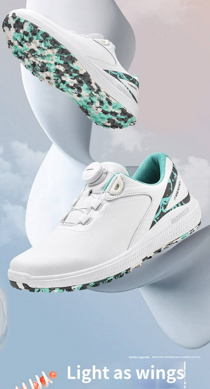 2025 New Waterproof Golf Shoes Women's BOA Knob Men's Comfortable Outdoor Casual Sneakers Non-Slip Commuting
