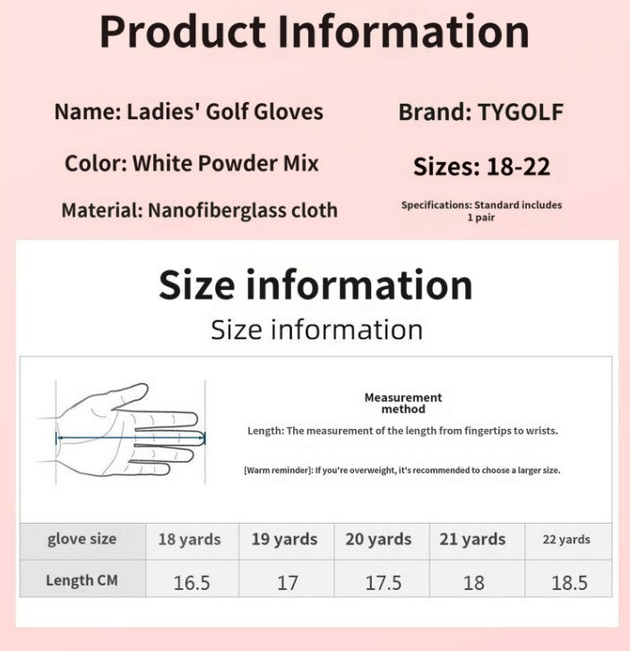 Golf gloves women's thin two-handed imported nano microfiber cloth golf gloves are breathable, wear-resistant, and washable