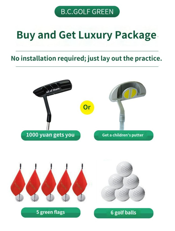 Golf putter indoor outdoor mini golf simulation office practice blanket home putting green