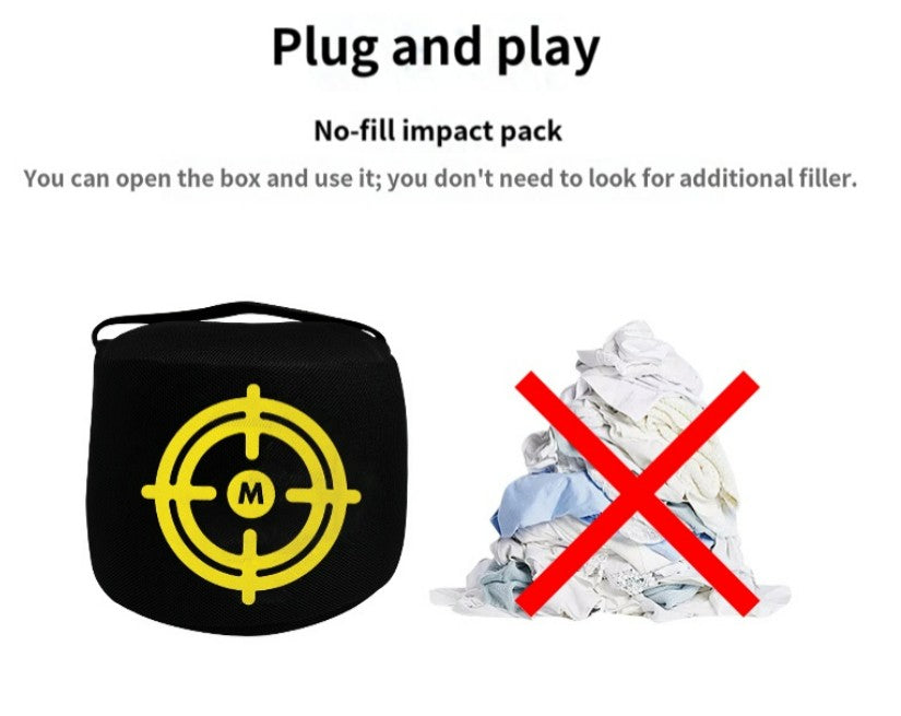 MELELINKS GOLF SILENT PERCUSSION BAG INDOOR PRACTICE SAY GOODBYE TO NOISE NO-FILL OUT OF THE BOX