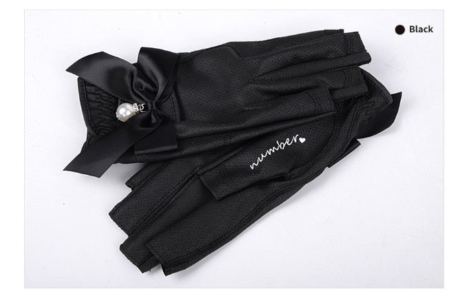 Number Golf Gloves Women's Summer Sunscreen Breathable Anti-Slip Gloves Women's Fingerless Golf Gloves