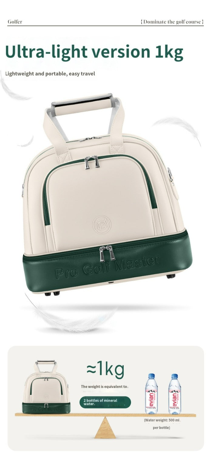 Golf Clothing Bag Women's Double Layer Clothes Bag Individual Shoe Bag Lightweight Waterproof Travel Tote Bag