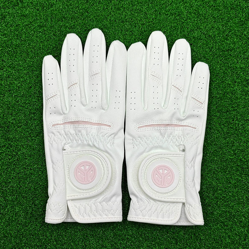 Golf gloves women's thin two-handed imported nano microfiber cloth golf gloves are breathable, wear-resistant, and washable