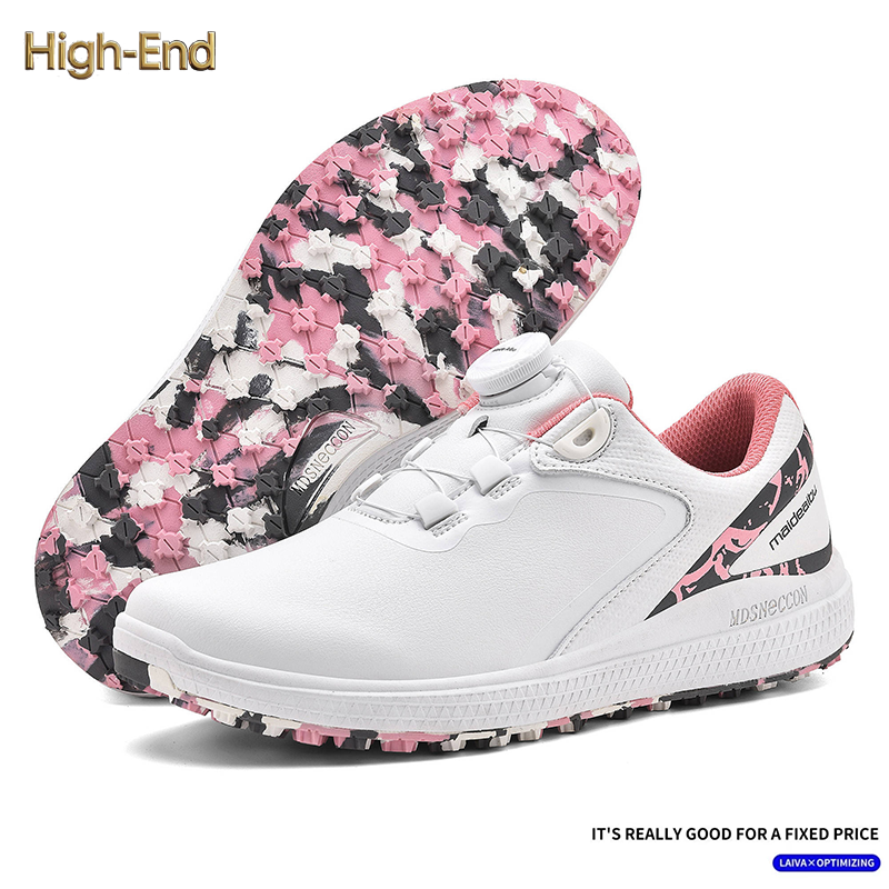 2025 New Waterproof Golf Shoes Women's BOA Knob Men's Comfortable Outdoor Casual Sneakers Non-Slip Commuting