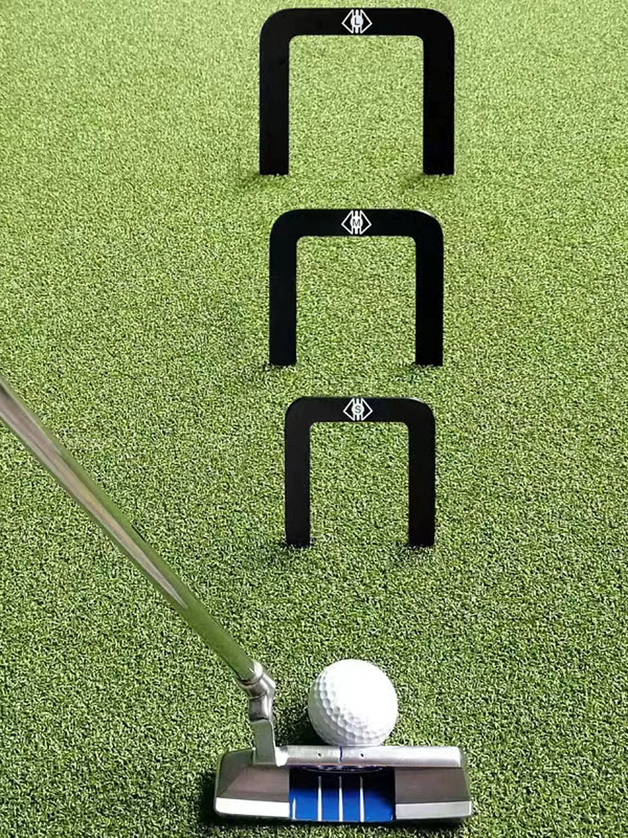 Golf Putting Trainer Green Target Hole 3-Piece Set GOLF Goal Multi-Purpose Putting Assist