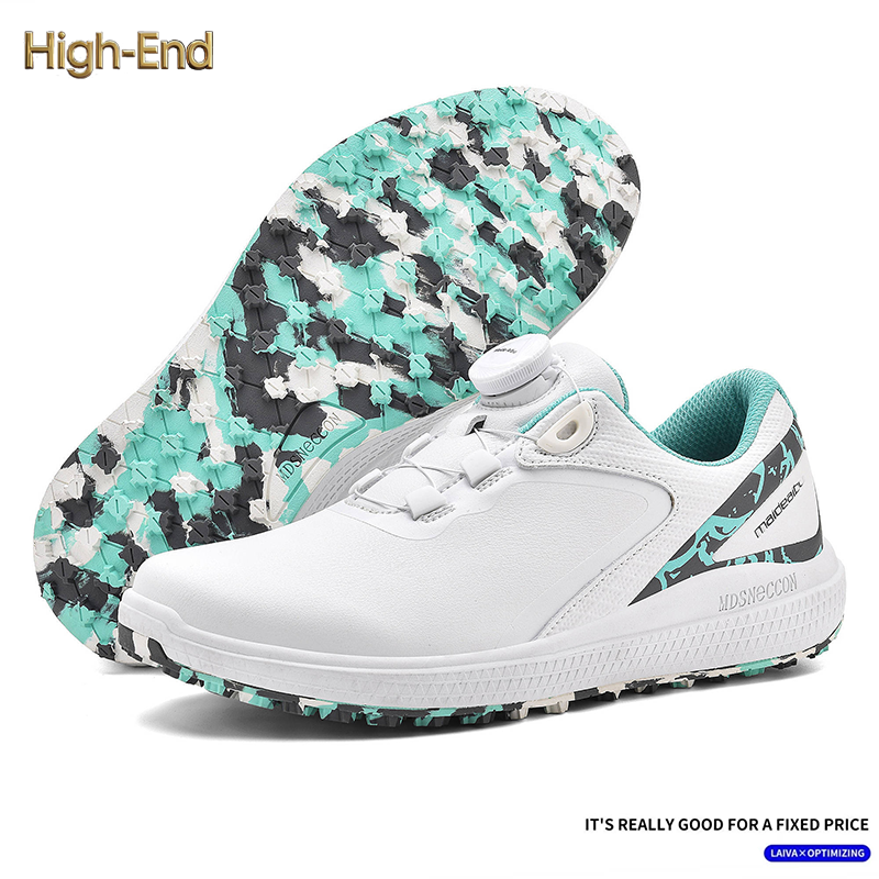 2025 New Waterproof Golf Shoes Women's BOA Knob Men's Comfortable Outdoor Casual Sneakers Non-Slip Commuting