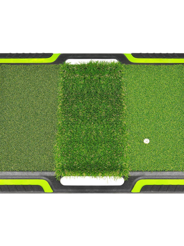 Hand-held golf double grass and three grass percussion mats, artificial turf mats, indoor swing practice mats, non-slip rubber soles
