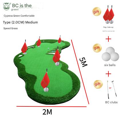 Golf putter indoor outdoor mini golf simulation office practice blanket home putting green