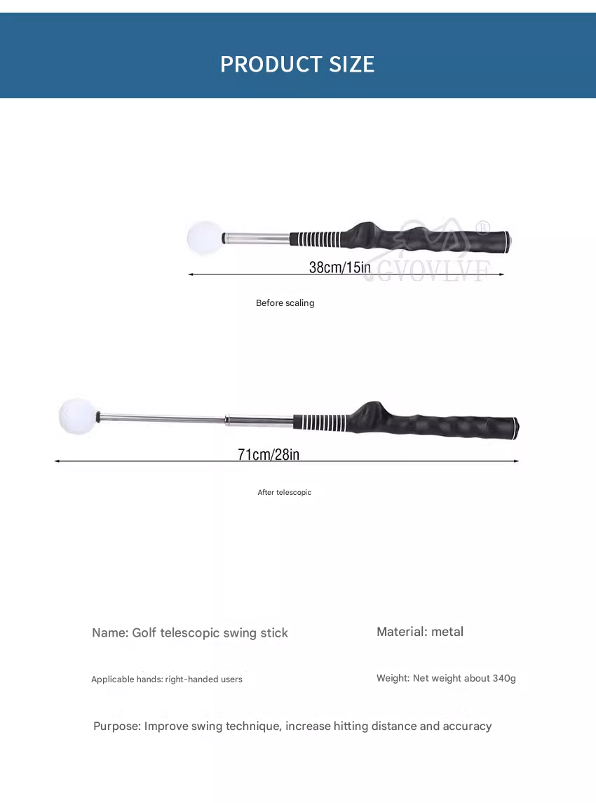 Golf Swing Trainer Stick Telescopic Swing Stick Indoor and outdoor golf practice Beginner trainer supplies