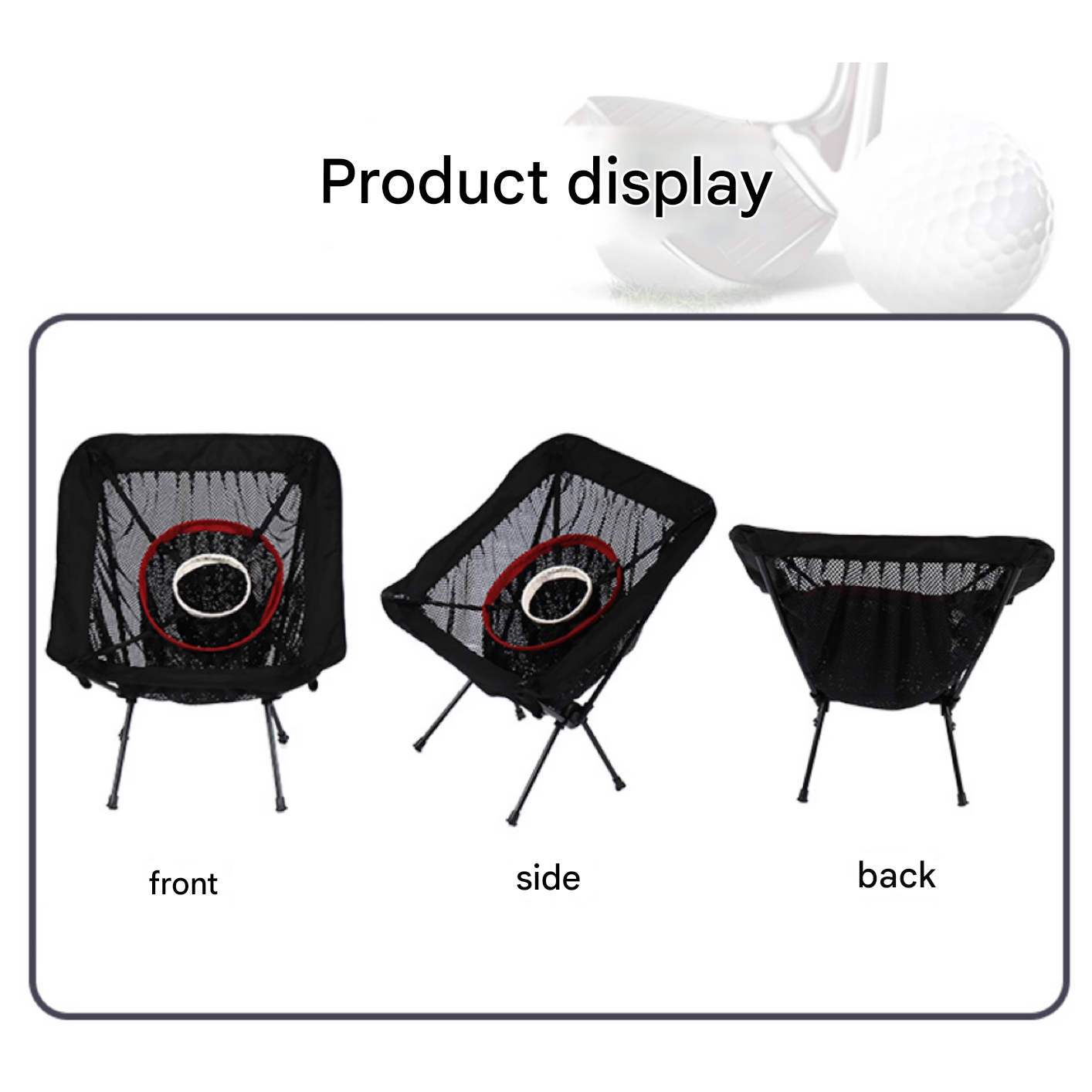 Golf practice net, three-layer cutting rod net, storage practice net, indoor folding practice target net, accessories and supplies