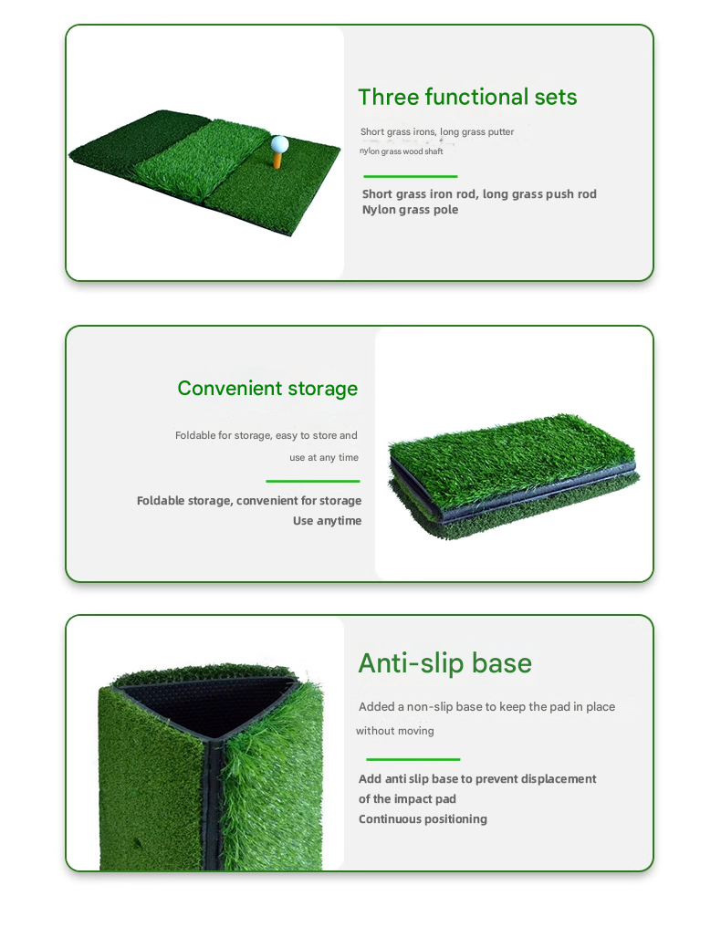 Indoor golf practice equipment percussion mat swing percussion mat foldable portable three-in-one carpet