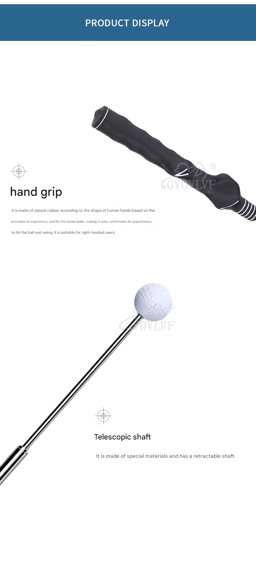 Golf Swing Trainer Stick Telescopic Swing Stick Indoor and outdoor golf practice Beginner trainer supplies
