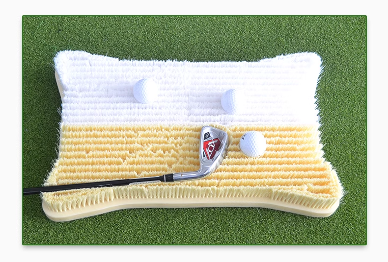 Indoor golf trainer simulates golf bunker training, new cut practice blanket, golf pad