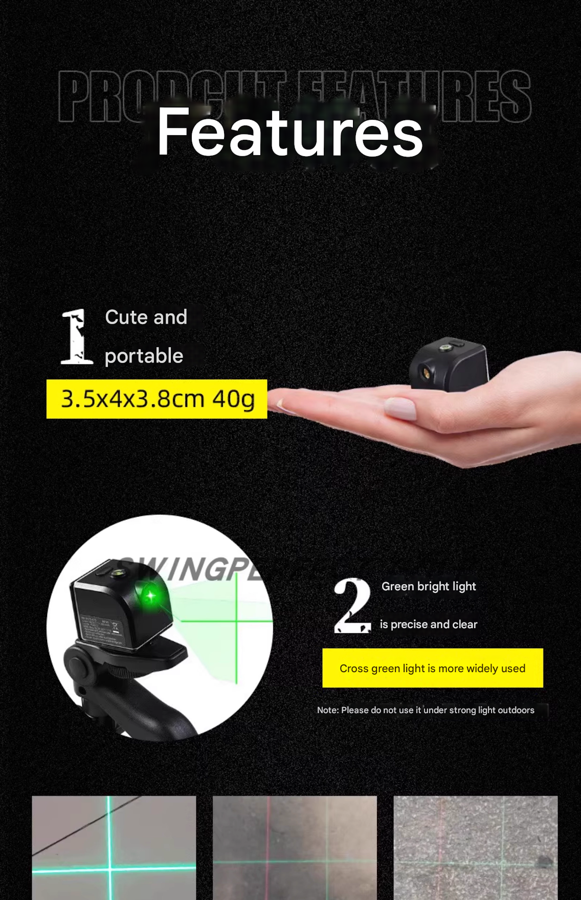Golf putt practice laser sight green light cross straight line precision vertical instrument infrared sight