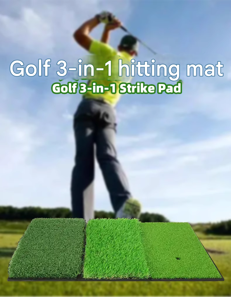 Indoor golf practice equipment percussion mat swing percussion mat foldable portable three-in-one carpet