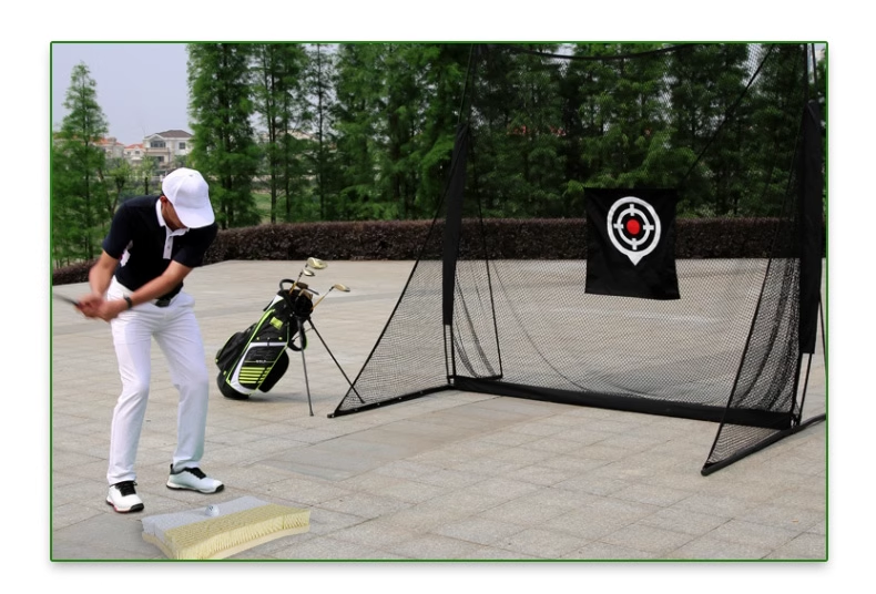 Indoor golf trainer simulates golf bunker training, new cut practice blanket, golf pad