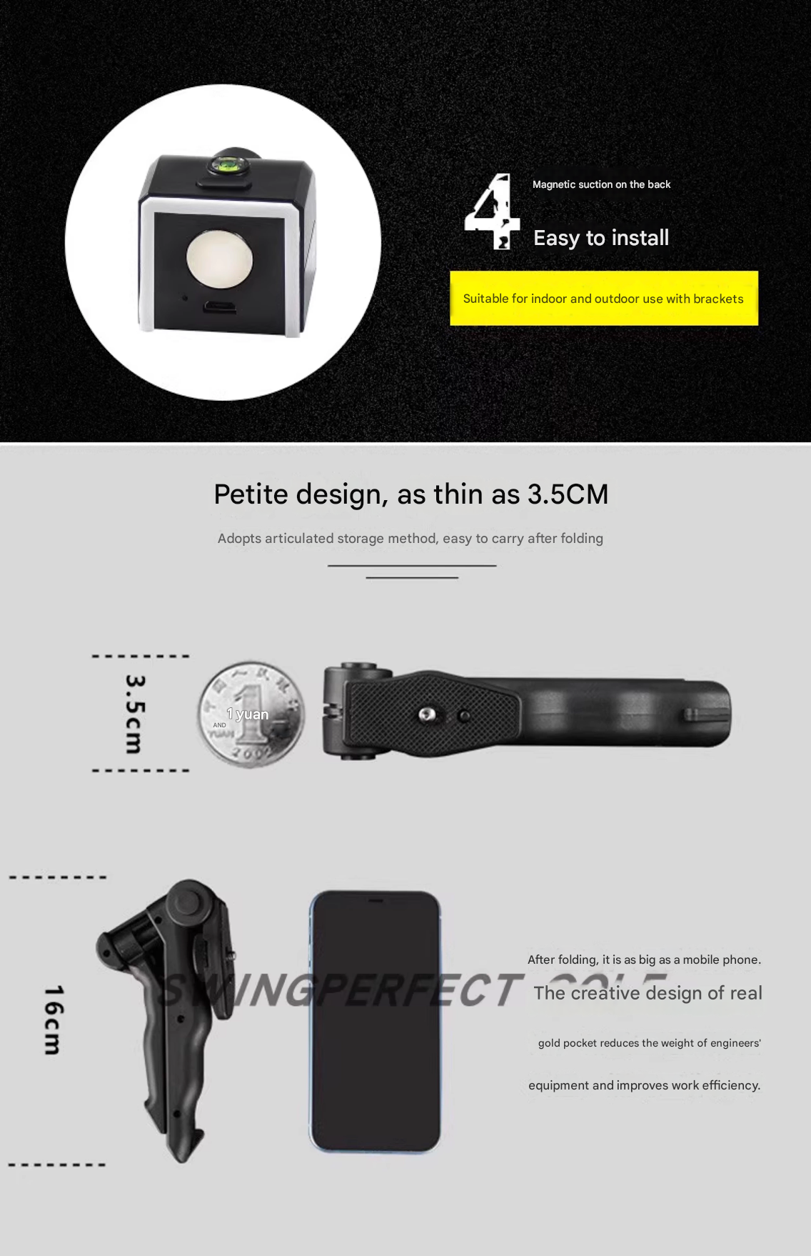 Golf putt practice laser sight green light cross straight line precision vertical instrument infrared sight