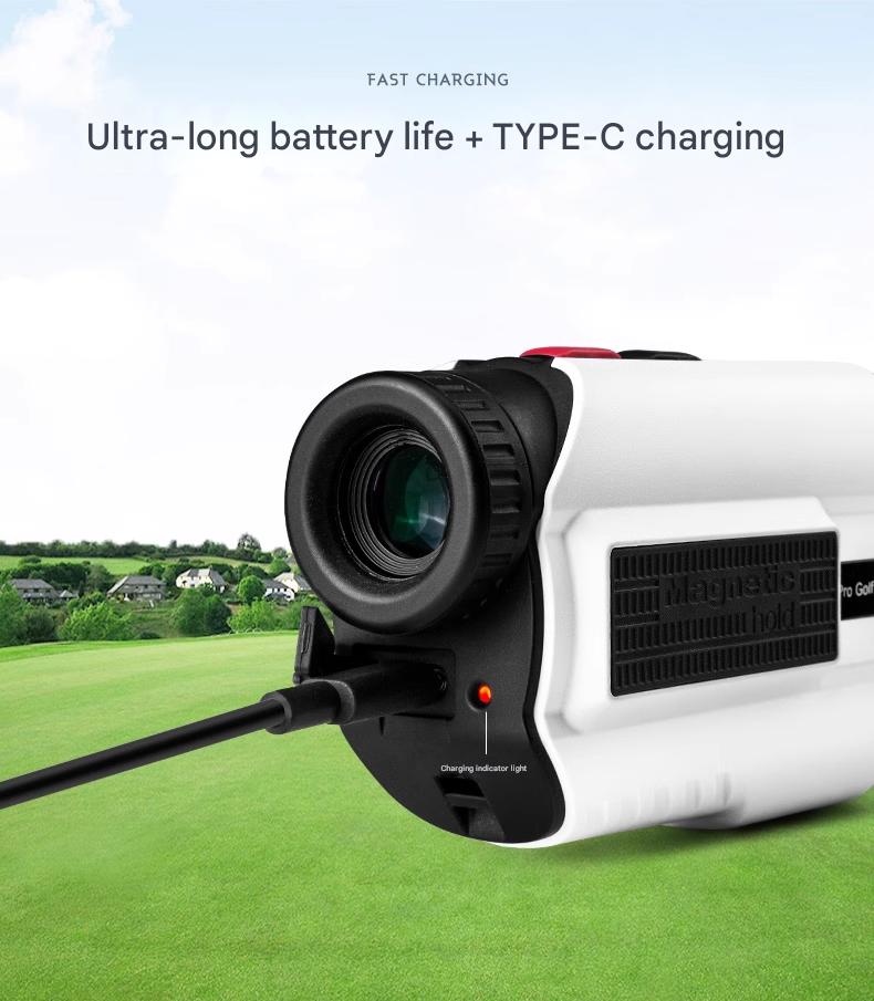 PGM Magnetic Waist Clip Golf Rangefinder High Precision Laser Telescope Slope Compensation Distance Measuring Instrument