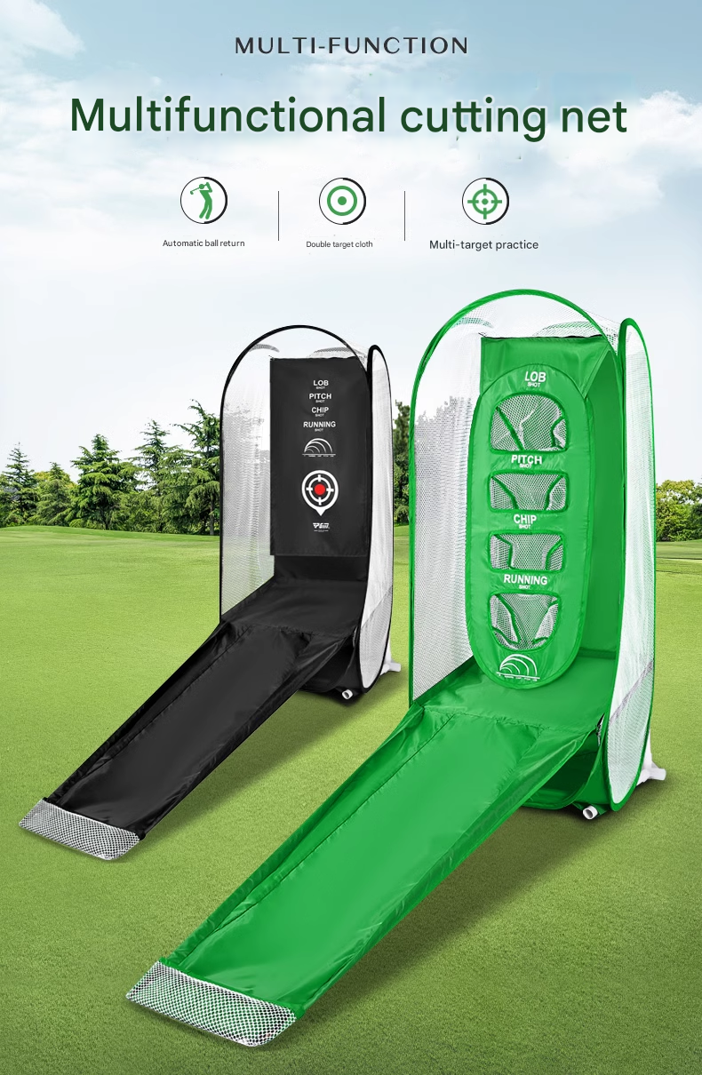Golf Cutting Trainer Indoor Cutting Practice Net Outdoor Swing Net Strike Cage Set Strike Net