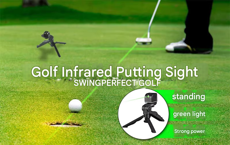 Golf putt practice laser sight green light cross straight line precision vertical instrument infrared sight