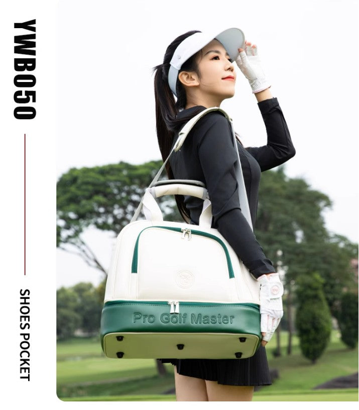 Golf Clothing Bag Women's Double Layer Clothes Bag Individual Shoe Bag Lightweight Waterproof Travel Tote Bag