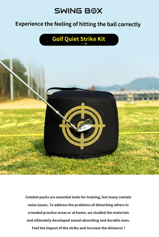 MELELINKS GOLF SILENT PERCUSSION BAG INDOOR PRACTICE SAY GOODBYE TO NOISE NO-FILL OUT OF THE BOX