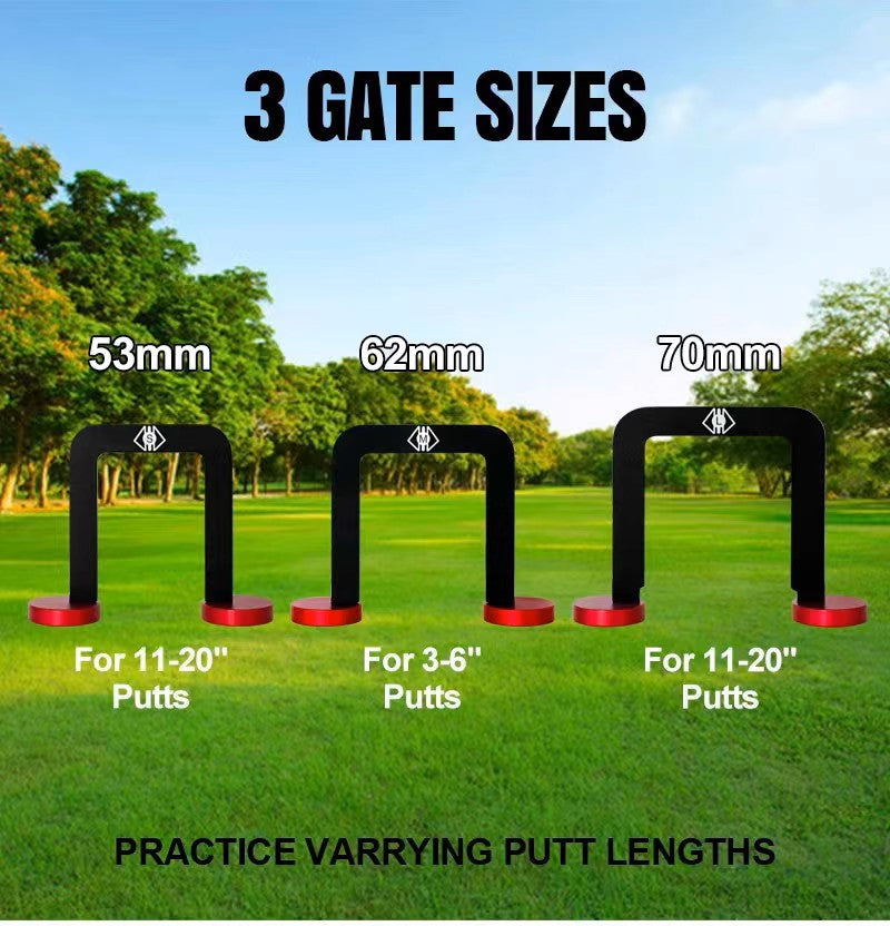 Golf Putting Trainer Green Target Hole 3-Piece Set GOLF Goal Multi-Purpose Putting Assist
