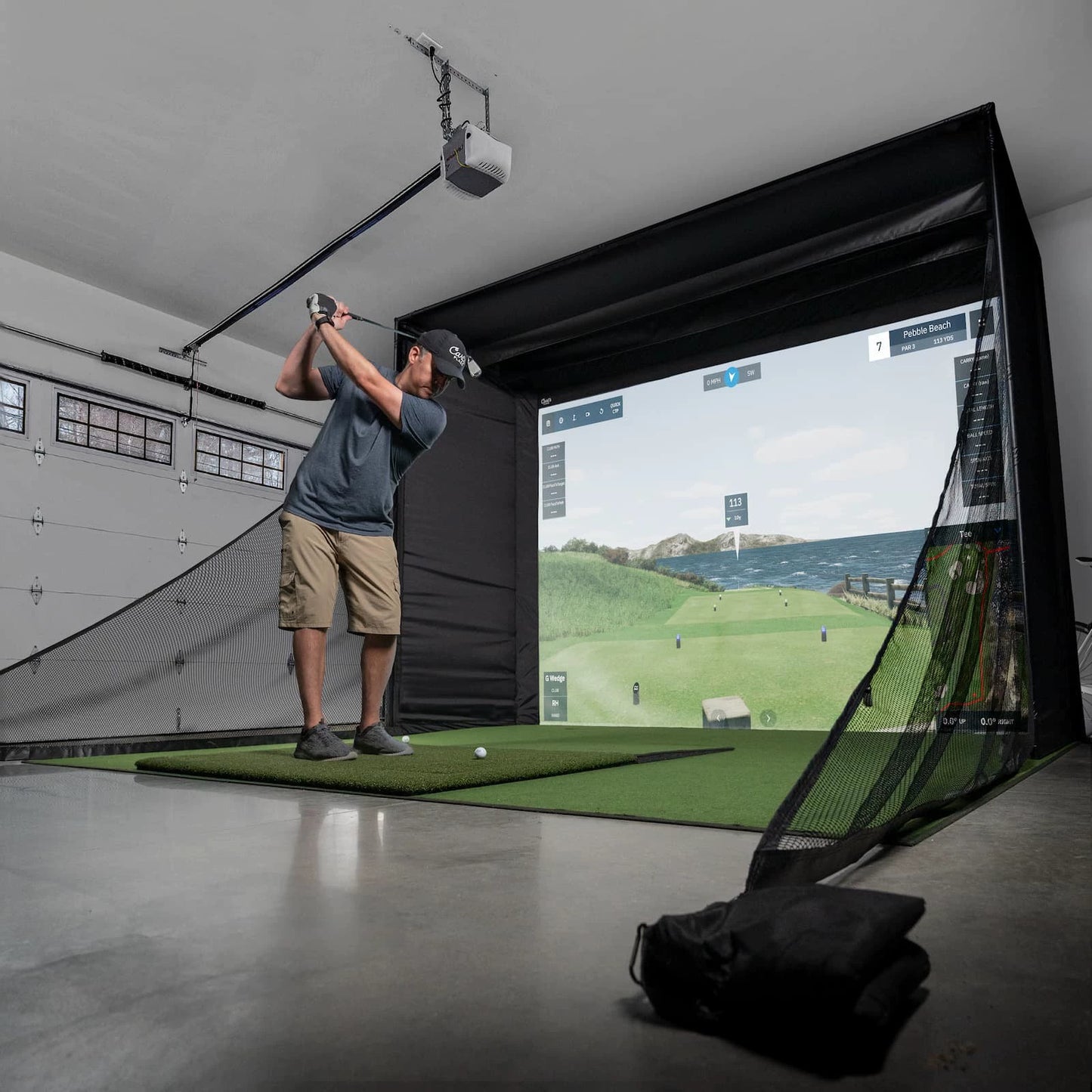 Golf Simulator Strike Screen Lite Projection Screen Simulator Companion squareGARMIN R50