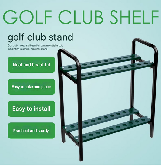 Upgraded golf club rack display rack 13 hole cue rack storage driving range supplies