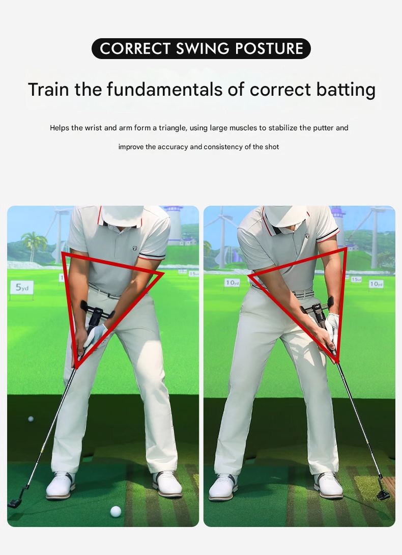Golf Putter Assist Trainer Adjustable Width Professional Practice Fixed Wrist Putter Trainer