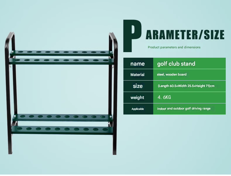 Upgraded golf club rack display rack 13 hole cue rack storage driving range supplies