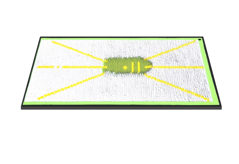 Golf Hitting Mat Pearlescent Hitting Trajectory Home Bead Trajectory Carpet Mat Trainer Marking Pad