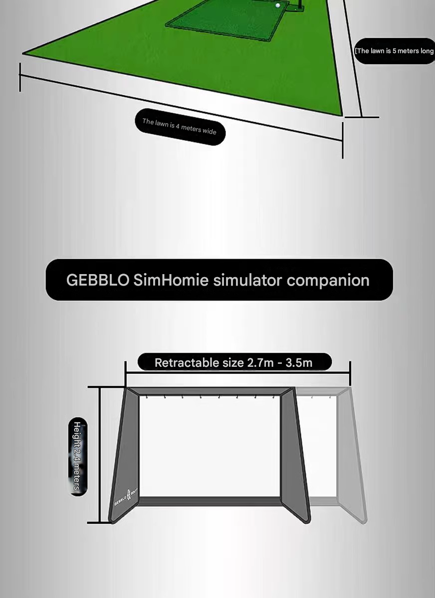 24 NEW SQUARE GOLF SIMULATOR + GEBBLO SIMULATOR COMPANION MULTIPLE TRAINING MODES