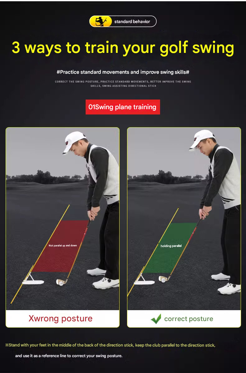 Golf Indicator Bars, Aiming Sticks, Beginner Putting Sticks, Direction Practice Sticks, Swing Aids, Training Sticks