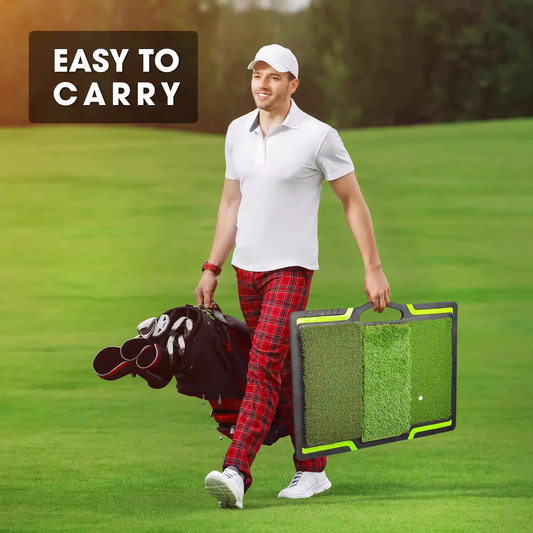 Hand-held golf double grass and three grass percussion mats, artificial turf mats, indoor swing practice mats, non-slip rubber soles