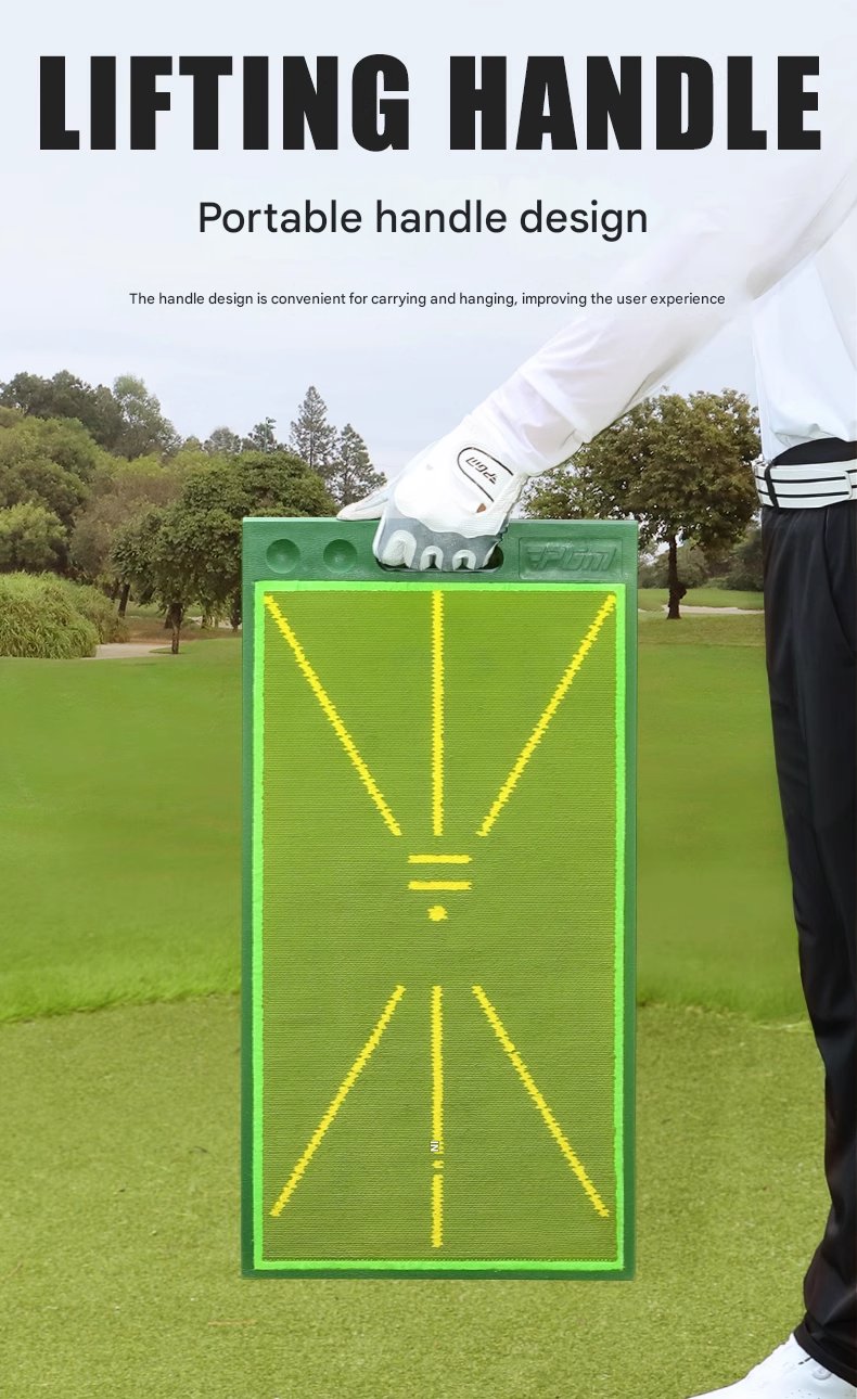 Golf Hitting Mat Pearlescent Hitting Trajectory Home Bead Trajectory Carpet Mat Trainer Marking Pad