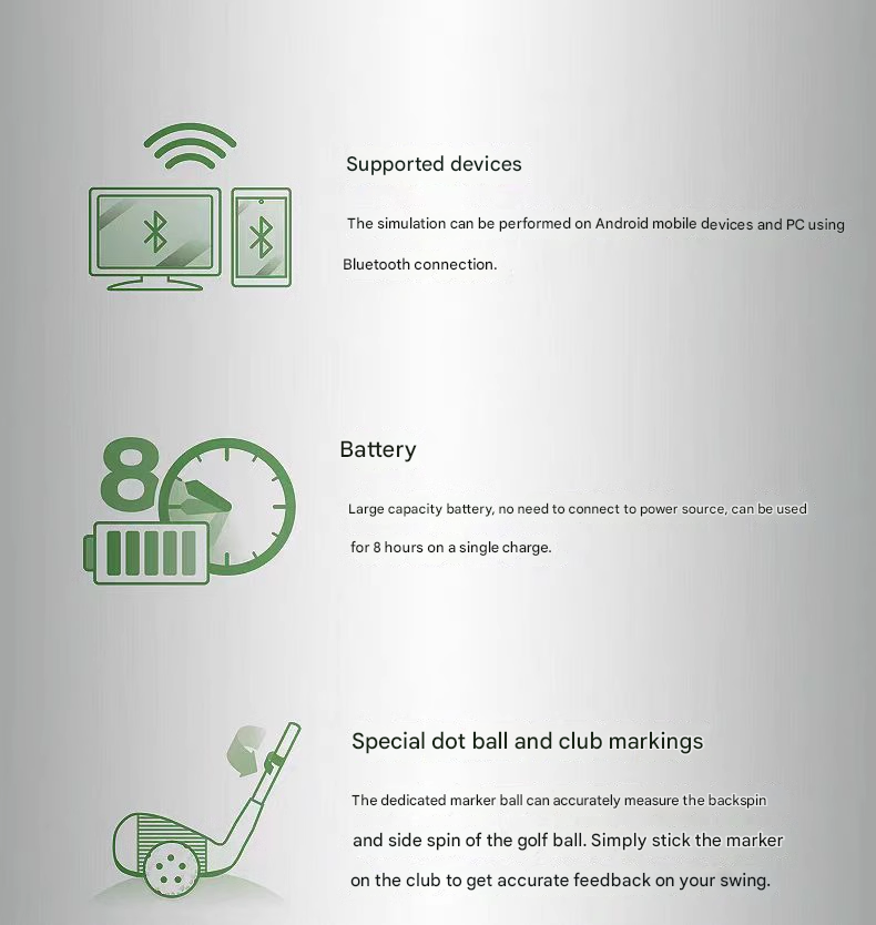 24 NEW SQUARE GOLF SIMULATOR + GEBBLO SIMULATOR COMPANION MULTIPLE TRAINING MODES