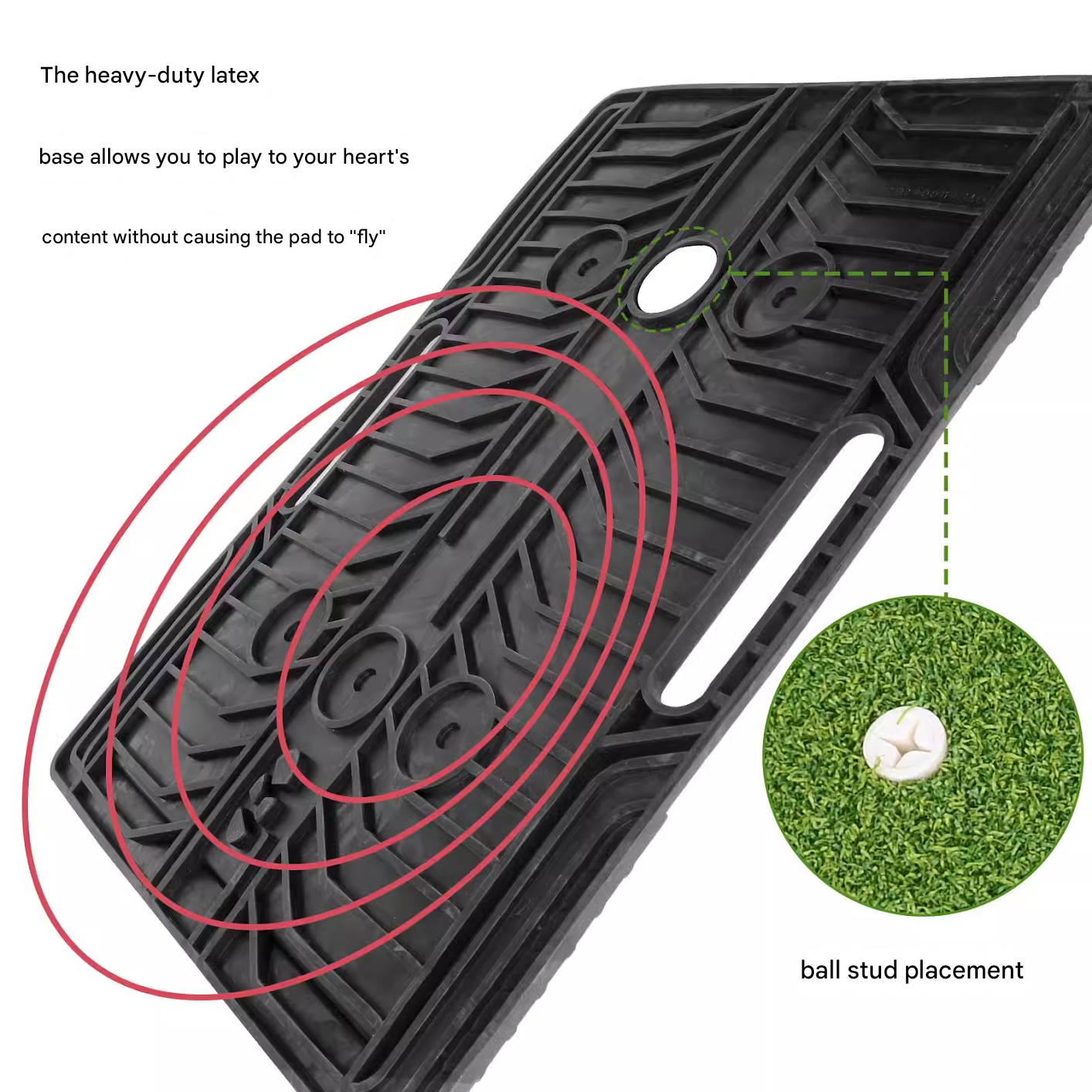Hand-held golf double grass and three grass percussion mats, artificial turf mats, indoor swing practice mats, non-slip rubber soles