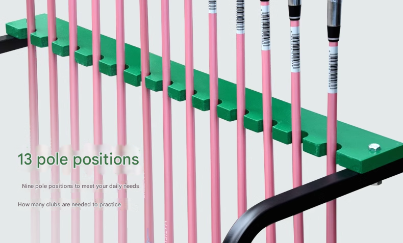Upgraded golf club rack display rack 13 hole cue rack storage driving range supplies