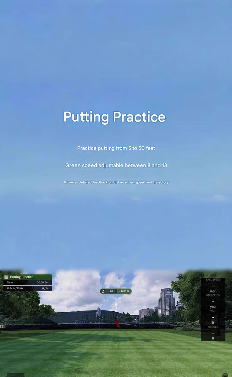 24 NEW SQUARE GOLF SIMULATOR + GEBBLO SIMULATOR COMPANION MULTIPLE TRAINING MODES