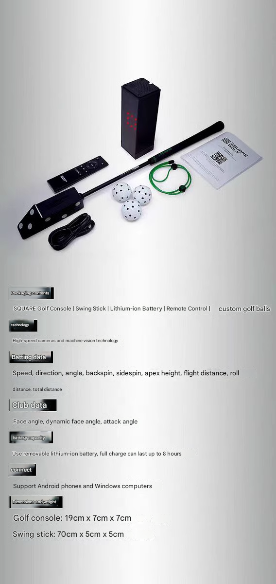 24 NEW SQUARE GOLF SIMULATOR + GEBBLO SIMULATOR COMPANION MULTIPLE TRAINING MODES