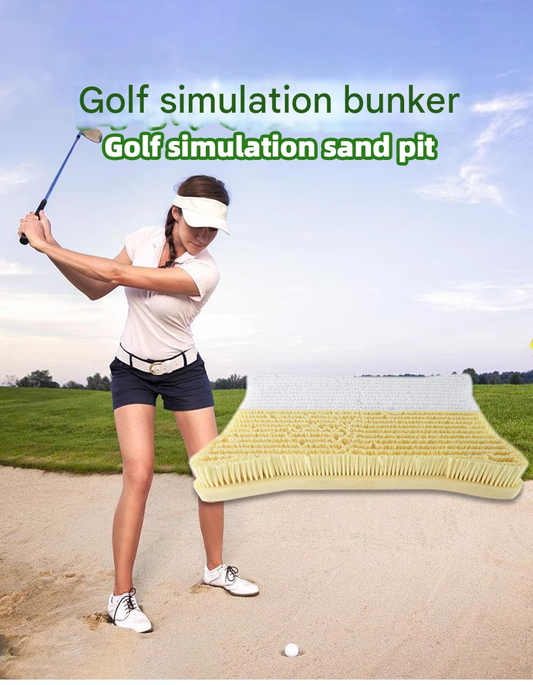 Indoor golf trainer simulates golf bunker training, new cut practice blanket, golf pad